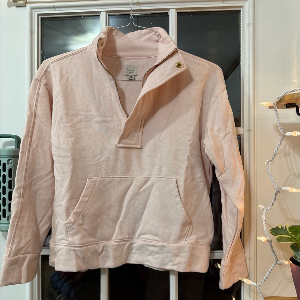 A New Day Light Pink Zip-Up Jacket